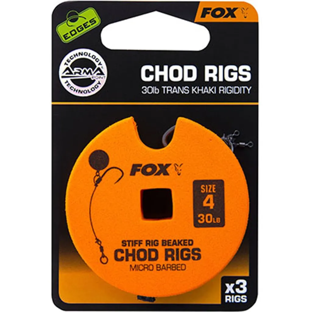 Fox Edge Armapoint Chod Rig Fertiges Rig #4 13.6kg Stiff Rig Beaked