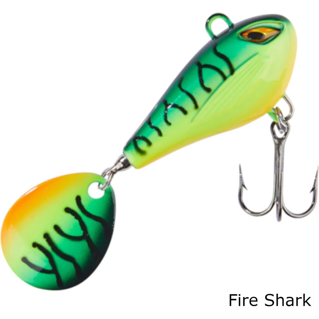 Balzer Shirasu Colonel Spin Buddy Evil Eye Spin Tails 4cm 12g Fire Shark