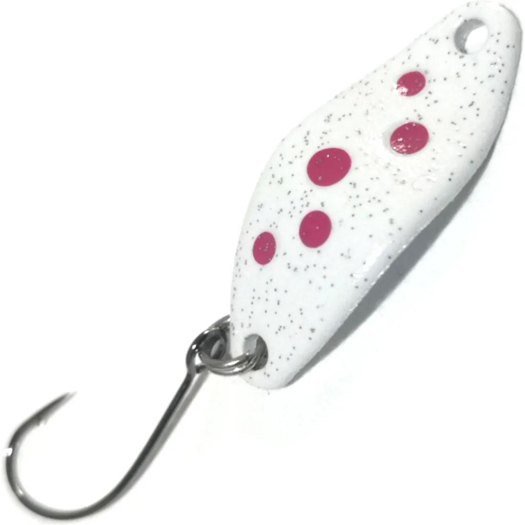 Troutwerk Spoon 1.5g 2.3cm Weiß Pinke Punkte