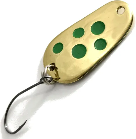 Troutwerk Spoon 2.8cm 3g Gold-Coloured/Green Dots