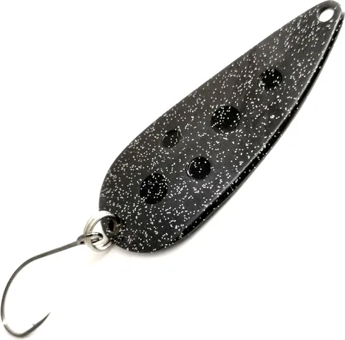Troutwerk Spoon 4cm 5g Schwarz/Schwarze Punkte