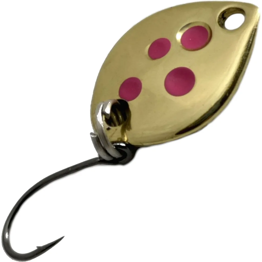Troutwerk Spoon Blinker Goldfarben/Pinke Punkte