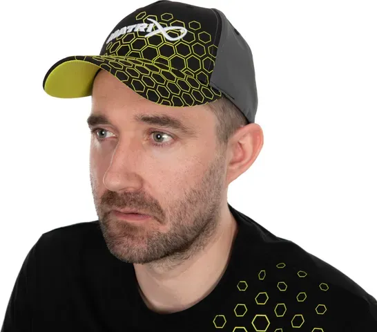 Matrix Hex Print Baseball Cap Lime/Grey/Black