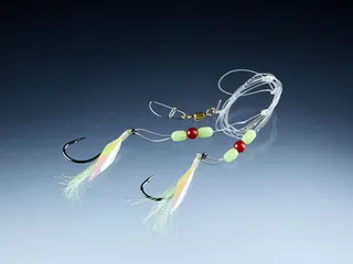 Balzer Dorsch- und Köhler System mit 2 Haken - Meeresystem #7/0 115cm Gelb