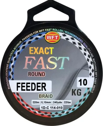 WFT Fast Feeder Black Exact Geflochtene Angelschnur 0.1mm 10kg 220m