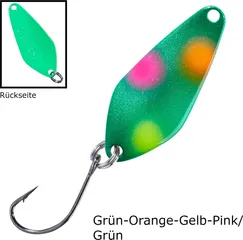Balzer Spoon Searcher 2.1g Grün-Orange-Gelb-Pink/Grün