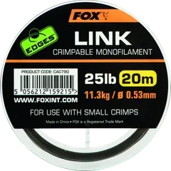 Fox Edges Link Mono 0.53mm 11.3kg 20m Trans Khaki