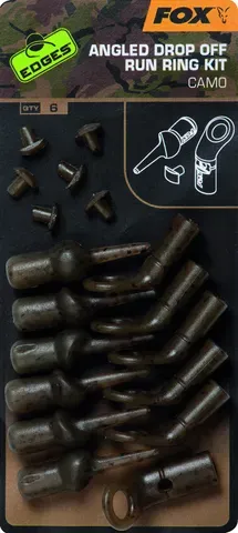 Fox Edges Camo Angled Drop Off Run Rig Kit 8pcs