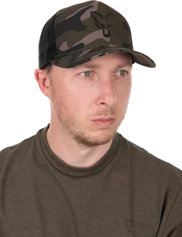 Fox Black Camo Trucker Kappe Polyester