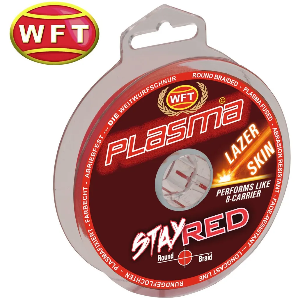 WFT Plasma Stay Red Lazer Skin Geflochtene Schnur 0,10mm 12kg