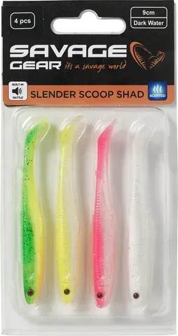 Savage Gear Slender Scoop Shad Softbait 9cm 4g Clear Water Mix