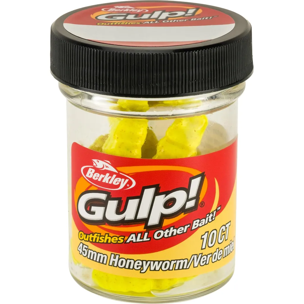 Berkley Gulp Honey Worm Softbaits 45mm Honey Yellow