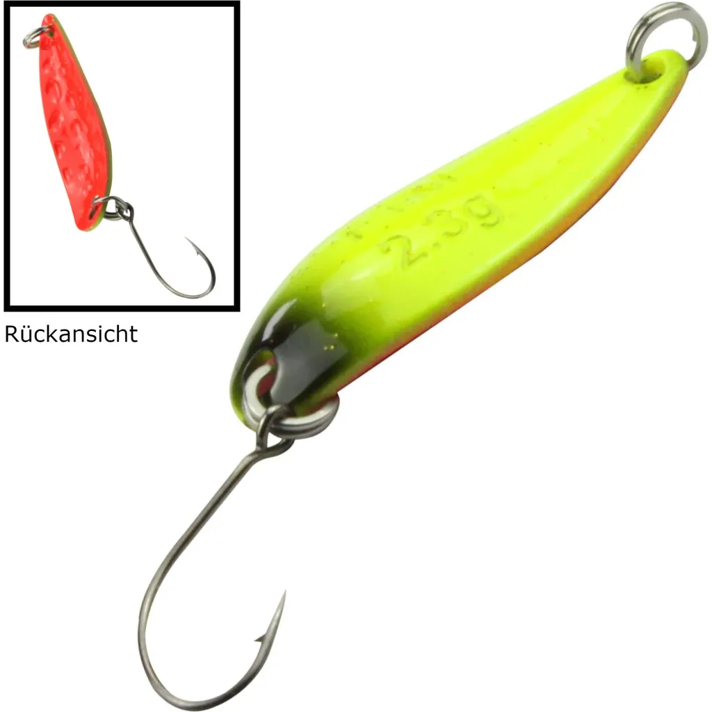 FTM Spoon Crator Forellenblinker 2,3g Gelb Schwarz Orange