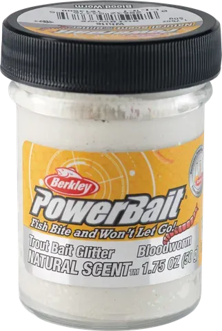Berkley PowerBait Natural Glitter Trout Bait 50g White