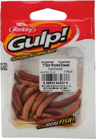 Berkley Gulp!® Floating Pinched Crawler 3cm Nightcrawler