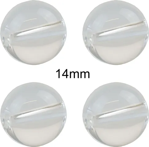 Pilkmaxx Transparente Glasperlen 14mm 4er