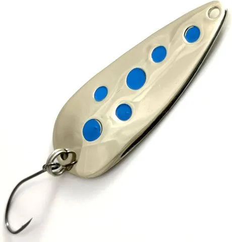 Troutwerk Spoon 4cm 5g Silver/Blue Dots Single Hook