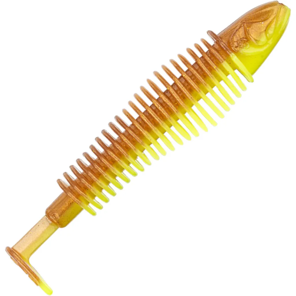 Bullseye Lamelli Gummiköder 8.5cm Ginger Back