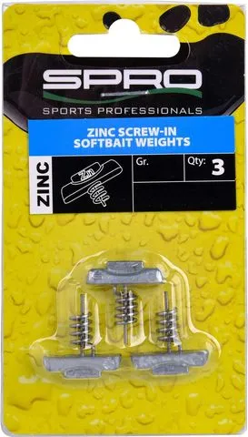 Spro Zinc Screw-In Softbait Weights 10g