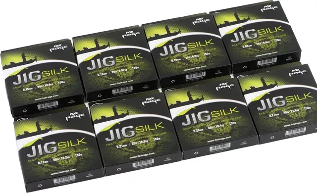 Fox Rage Jig Silk Braided Line 0.13mm 9.1kg 120m Fluro Green