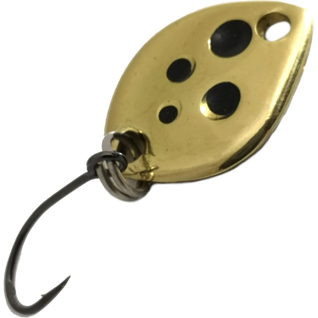 Troutwerk Spoon Blinker Goldfarben/Schwarze Punkte