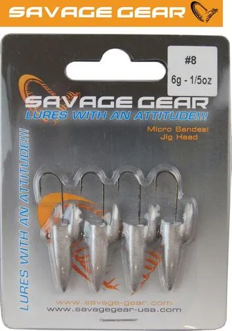 Savage Gear LRF Micro Sandeel Jigghead Jig Head 6g 4pcs