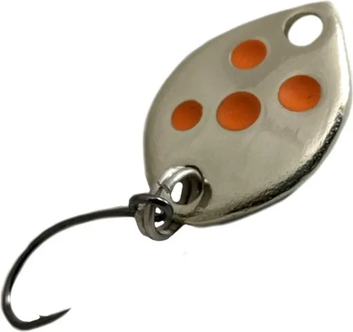 Troutwerk Spoon 0.8g 1.2cm Silver/Orange Dots