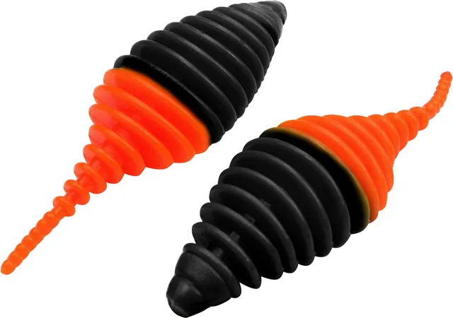 FTM Omura Baits Pongo Gummiköder 6.5cm Schwarz/Neonorange Käse