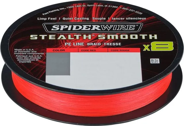 Spiderwire Stealth Smooth8 0.39mm 46.3kg 150m Code Red