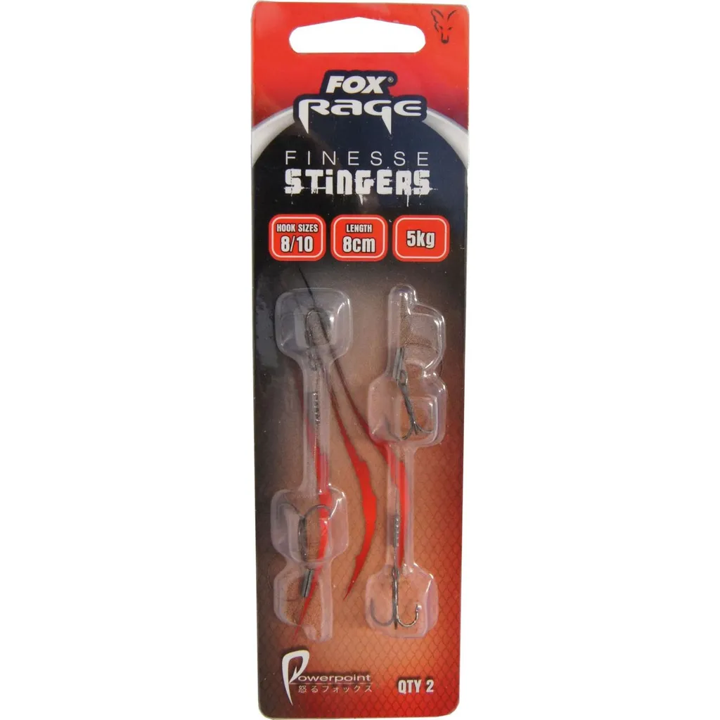 Fox Rage Finesse Stinger Angstdrillinge Double #8 & #10 5kg 9cm