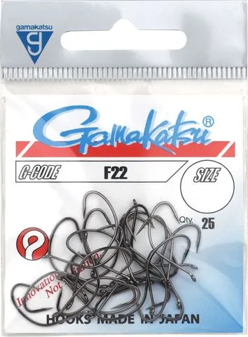 Gamakatsu F22 Hooks 6 25pcs NS Black Fliegenhaken