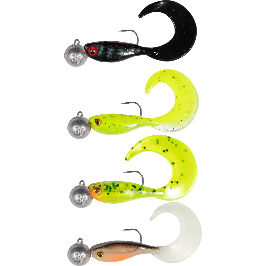 Fox Rage Micro Grub Tail Köderset Mixed UV Colour Pack Loaded N CA LT HO 4cm 3g