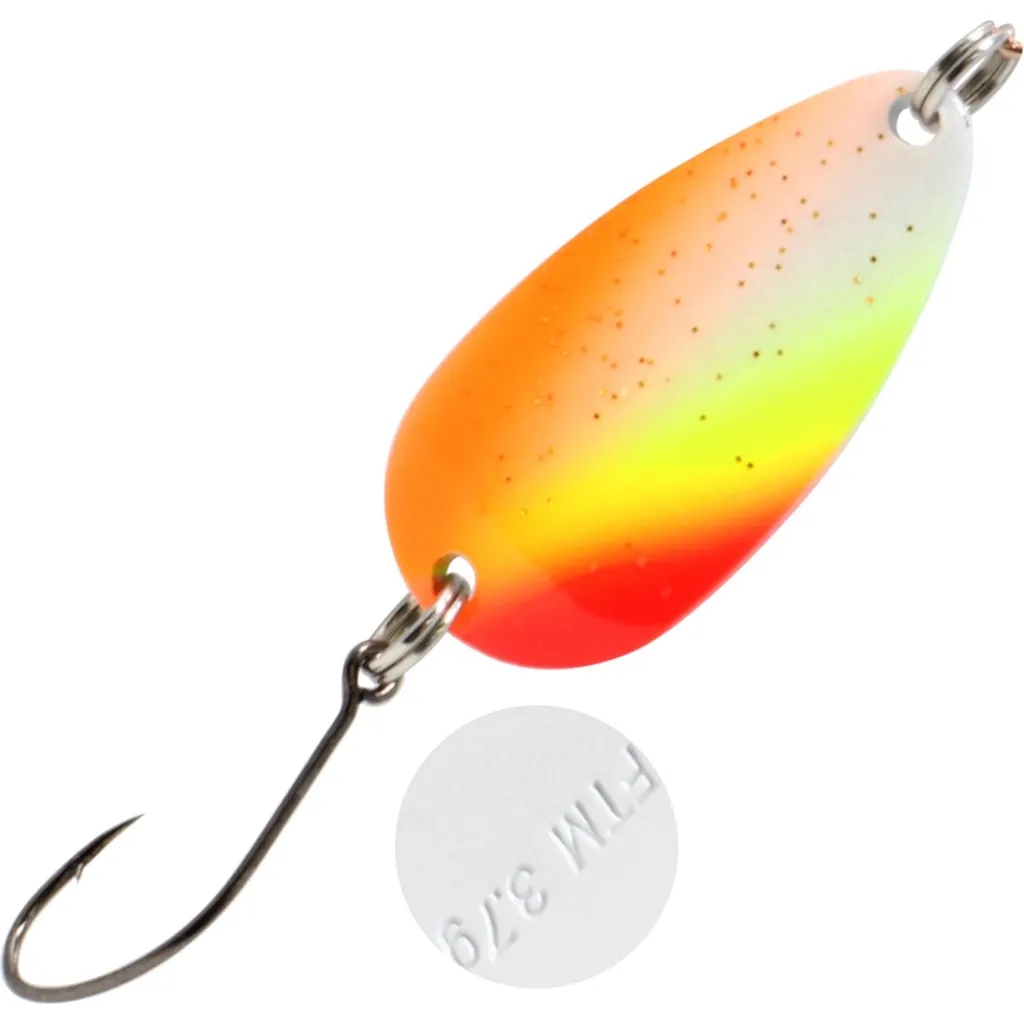 FTM Spoon Bee Blinker 114054 3,1cm 3,7g Rot Orange Gelb Weiß Gold Glitter Weiß