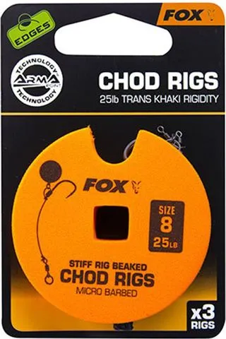 Fox Edge Armapoint Chod Rig Fertiges Rig #8 11.34kg Stiff Rig Beaked