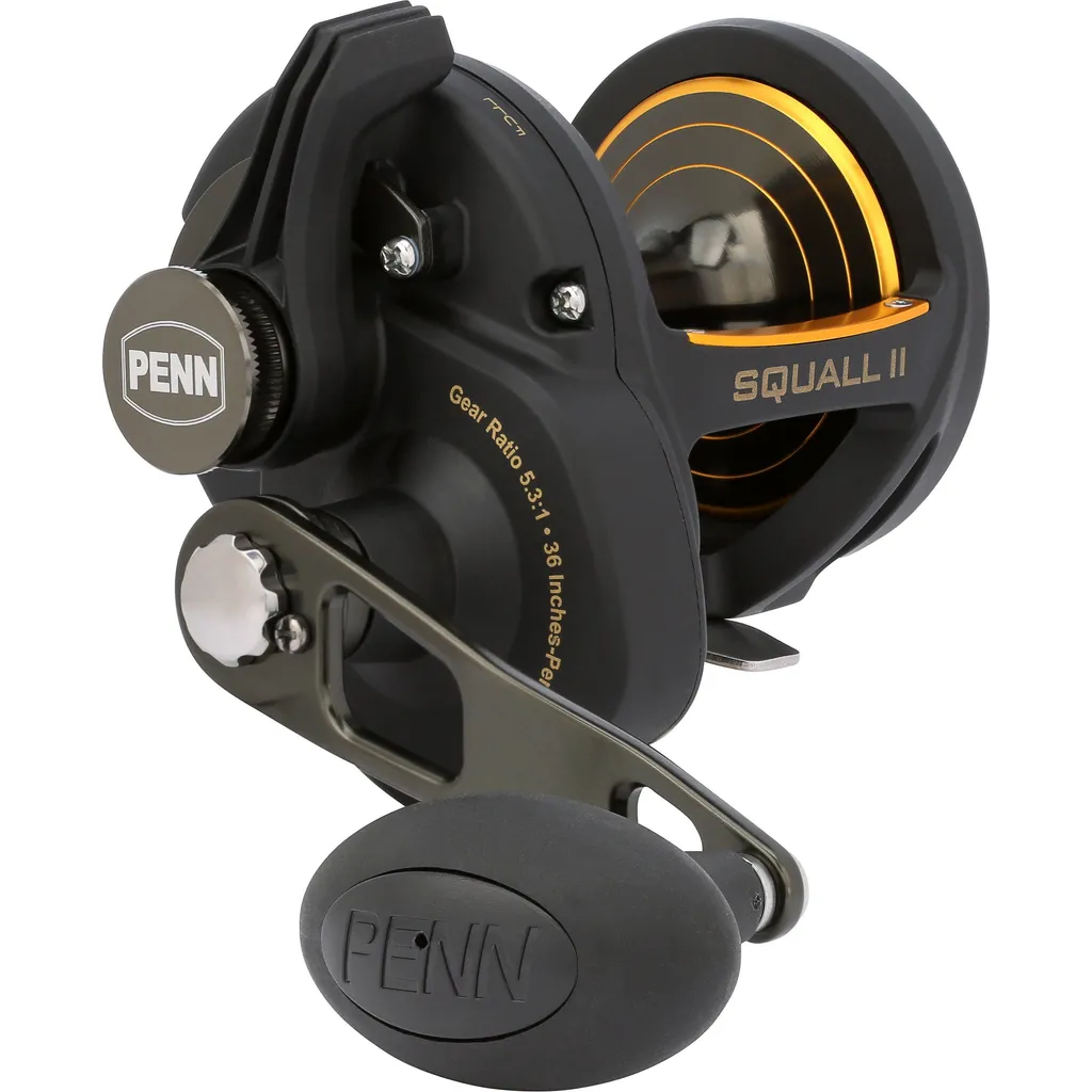PENN Squall II Lever Drag Schlepprolle SQLII40LD 5.3:1 40 Right