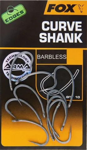 Fox Edges Armapoint Hooks 8 10 Barbless Curve Shank