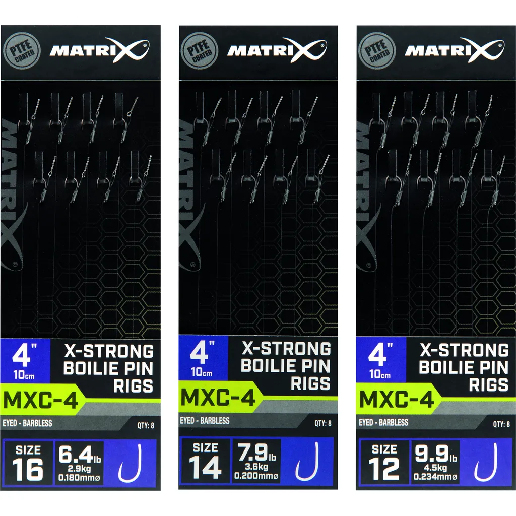 Matrix MXC-4 Boilie Pin Rigs #12 10cm 4.5kg 0.23mm