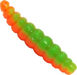 FTM Omura Baits Larvy Käse Gummiköder 4.5cm Dunkelgrün / Dunkelorange