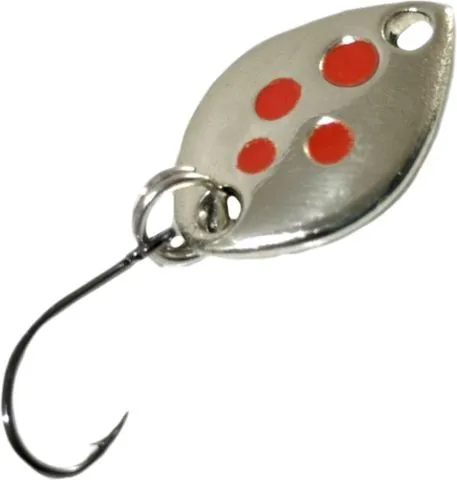 Troutwerk Spoon 0.8g 1.2cm Silver/Red Dots