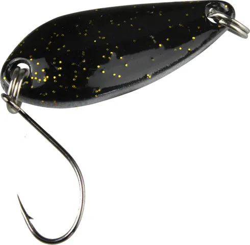 FTM Spoon Diamond 30mm 3,8g Schwarz mit Goldglitter / Weiß-Rot mit Glitter
