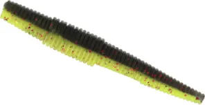 Westin Ned Worm Slim Black/Chartreuse