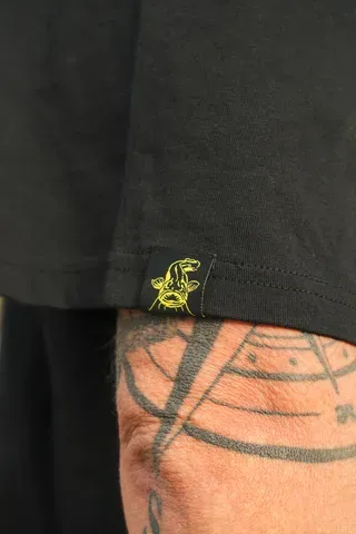 Black Cat Logo Black T-Shirt Medium