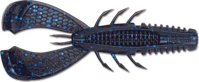 Rapala CrushCity Cleanup Craw Softbait 7pc 8g 9cm Black Blue Flake