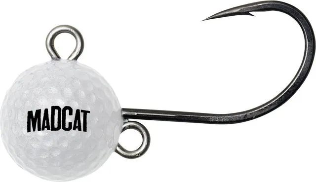 Madcat Golf Ball Hot Ball Jighead 100g 9/0 White