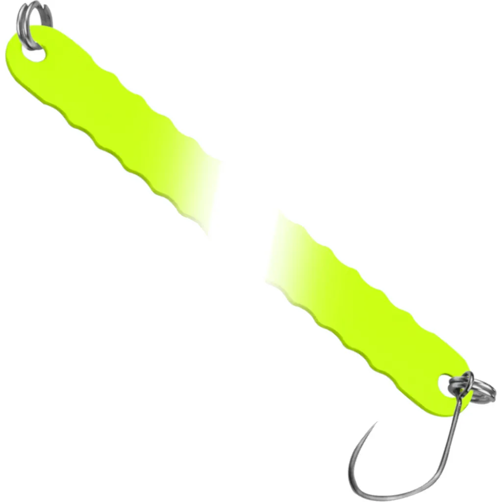 FTM Spoon Curl Kong 6.7cm 3.5g Neongelb Lumi/Schwarz Glitter
