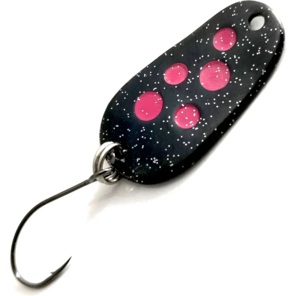 Troutwerk Spoon Blinker Schwarz Pinke Punkte