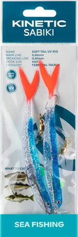 Kinetic Sabiki Soft Tail UV Fertige Vorfächer F122 #8/0 130cm