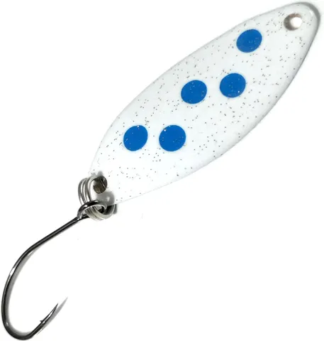 Troutwerk Spoon 3.3cm 2.5g White/Blue Dots