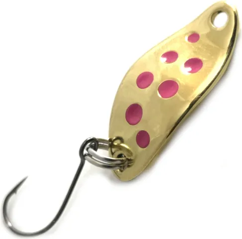 Troutwerk Spoon 2.3cm 1.5g Gold/Pink Dots