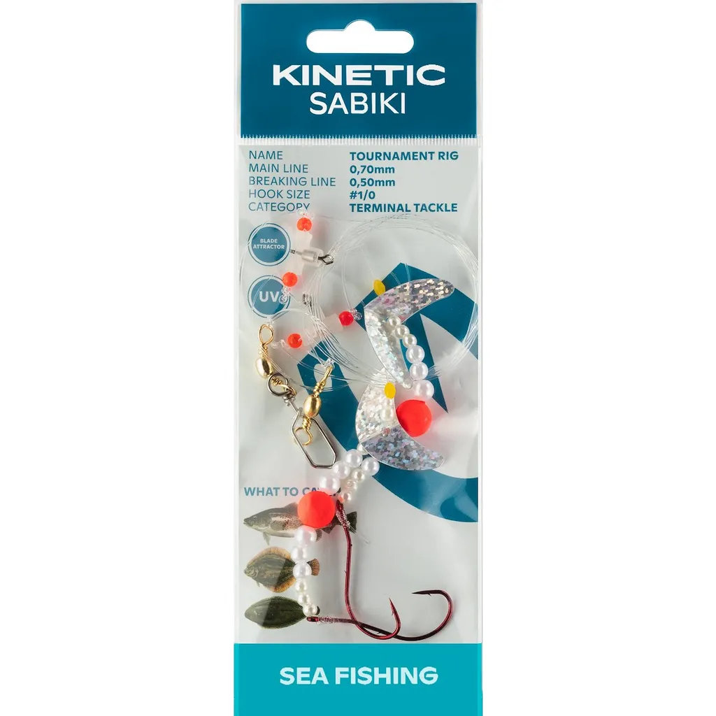 Kinetic Sabiki Tournament Fertigmontagen #1/0 120cm Pink Pearl Silver